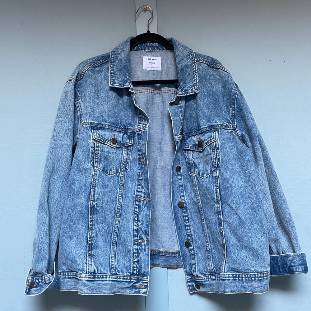 Old Navy Boyfriend Denim Oversized/Trucker Jacket- L